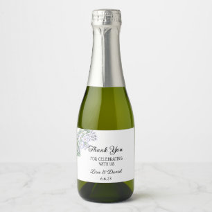 Wedding Mini Sparkling Wine Bottle Labels