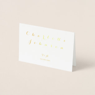 Wedding Minimal Name Place Menu Choice Real Gold