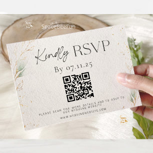 Wedding Minimalist Enclosure Card RSVP