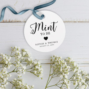 Wedding Mint to Be Round Favor Tags