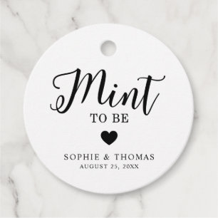 Wedding Mint to Be Round Favor Tags