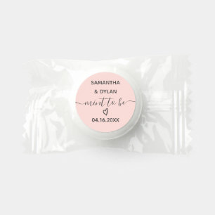 Wedding mint to be script heart wedding pink life saver® mints
