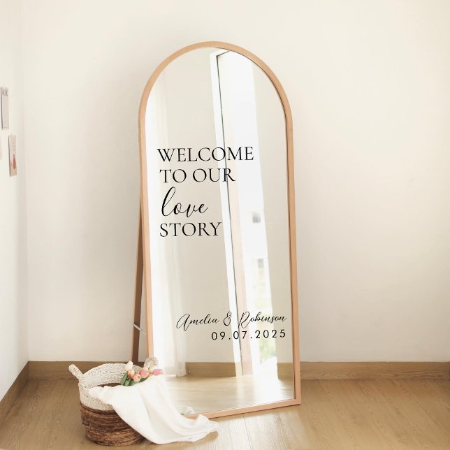 Wedding Mirror Decal – Welcome to Our Love Story (Creator Uploaded)
