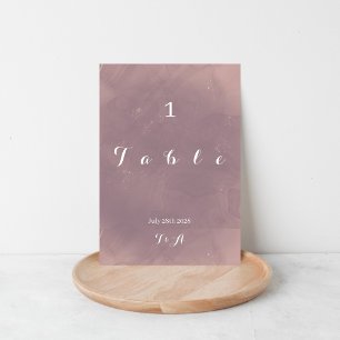 Wedding Modern Dusty Rose Ombre Table Number