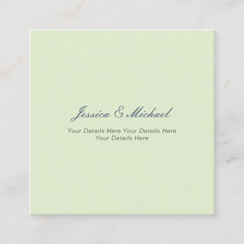 Wedding Modern Elegant Plain Simple Professional Enclosure Card