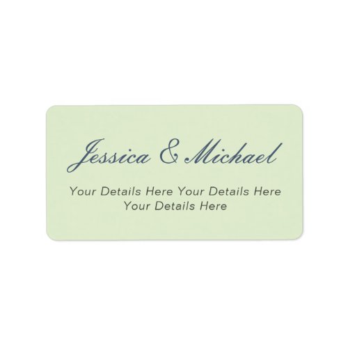 Wedding Modern Elegant Plain Simple Professional Label
