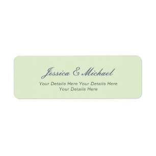 Wedding Modern Elegant Plain Simple Professional Label