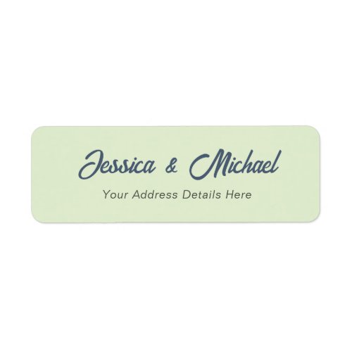 Wedding Modern Elegant Plain Simple Professional Label