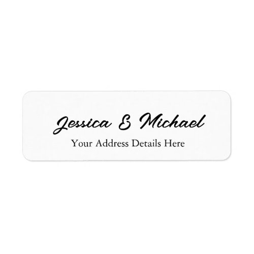 Wedding Modern Elegant Plain Simple Professional Label