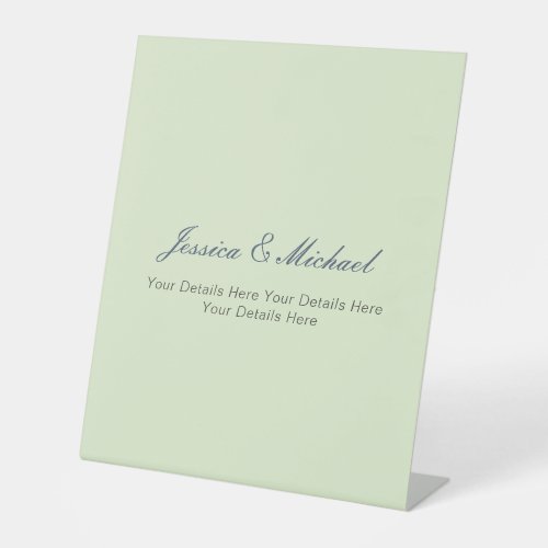 Wedding Modern Elegant Plain Simple Professional Pedestal Sign