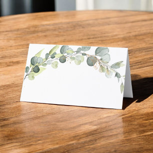 Wedding Modern Eucalyptus Greenery Succulent Place Card