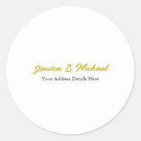 Wedding Modern Gold Color Elegant Plain Simple