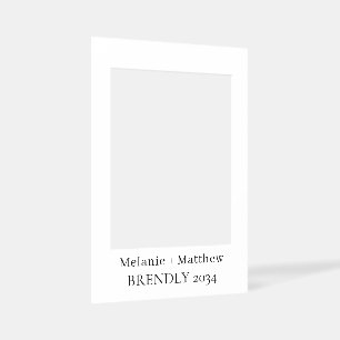 Wedding Modern Minimal White Selfie Frame
