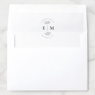 Wedding Modern Minimalist Elegant Chic Envelope Liner