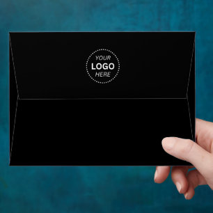 Wedding Modern Minimalist Elegant Chic Logo Envelope