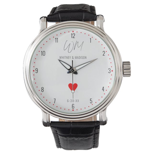 Wedding, Modern, Minimalist eWatch Watch (Front)