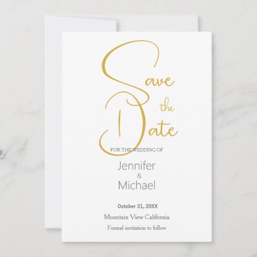 Wedding Modern Minimalist Plain Calligraphy Invitation