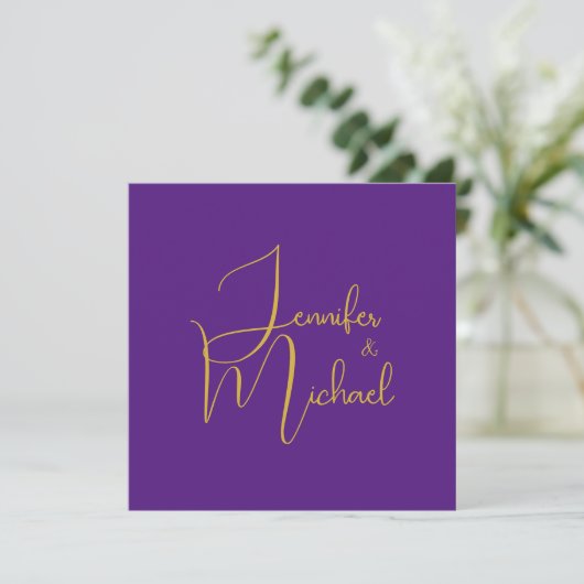 Wedding Modern Minimalist Plain Calligraphy Name (Standing Front)