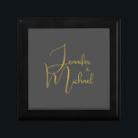 Wedding Modern Minimalist Plain Calligraphy Name Gift Box<br><div class="desc">You can easily change the fonts and colors. You can also add your logo and the background image as you like.</div>