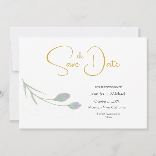 Wedding Modern Minimalist Plain Calligraphy Script Invitation