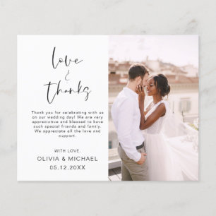 Wedding Modern Minimalist Thank You Cards Flyer