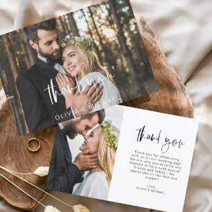 Wedding Modern Minimalist Thank You Cards Flyer