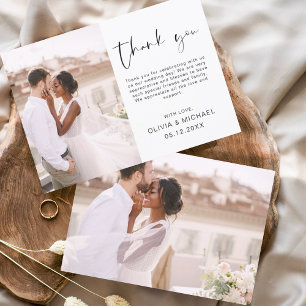 Wedding Modern Minimalist Thank You Cards Flyer