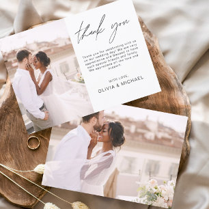 Wedding Modern Minimalist Thank You Cards Flyer