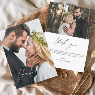 Wedding Modern Minimalist Thank You Cards Flyer