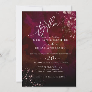 WEDDING Modern Moody Ruby Red Gemstone Jaspé