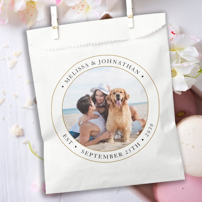 Wedding Modern Personalized Photo Favor Bag (Creator Uploaded)