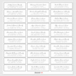 Wedding Modern Simple Black and White Guest Names Sticker<br><div class="desc">Composed of simple sans serif and playful script typography. These elements are simple,  elegant,  and modern. This has 30 smaller stickers in a sheet. 
 
 This is designed by White Paper Birch Co. exclusive for Zazzle.
 
 Available here:
 http://www.zazzle.com/store/whitepaperbirch</div>
