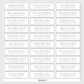 Wedding Guest Names Address Simple Chic Modern Sticker