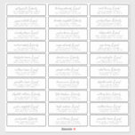Wedding Modern Simple Chic Guest Names & Address Sticker<br><div class="desc">Composed of simple sans serif and playful script typography. These elements are simple,  elegant,  and modern. This has 30 smaller stickers in a sheet. 
 
 This is designed by White Paper Birch Co. exclusive for Zazzle.
 
 Available here:
 http://www.zazzle.com/store/whitepaperbirch</div>