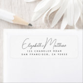Wedding Modern Simple Chic Script Return Address Label (Insitu)