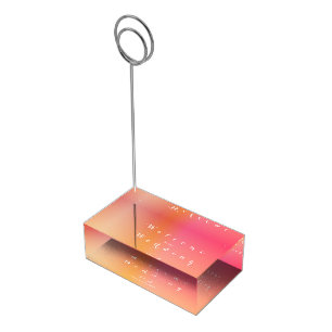 Wedding Modern Sunset Ombre Place Card Holder