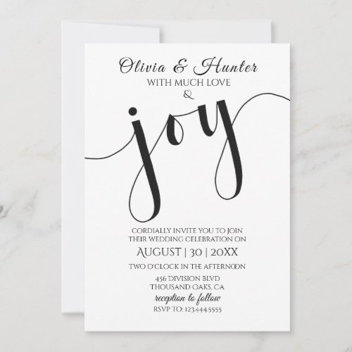 Wedding, Modern, Typography, Script, Invitation