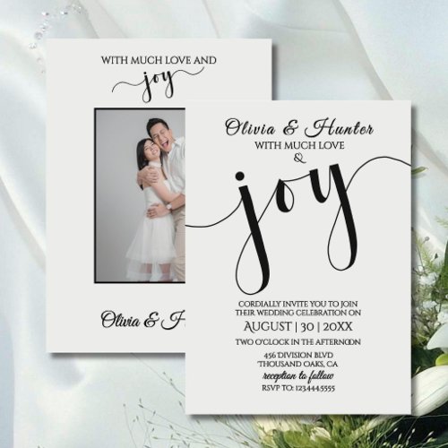 Wedding, Modern, Typography, Script, Invitation