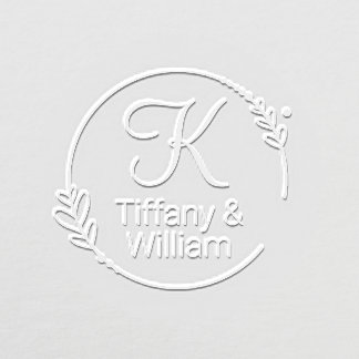 Wedding Monogram and Names Decorative Cicle Embosser