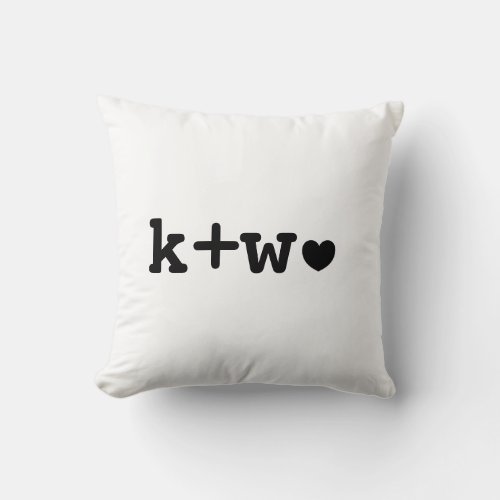 Wedding Monogram Bride and Groom Initials Custom Throw Pillow