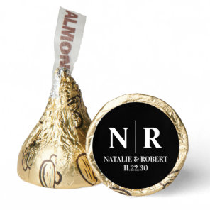 Wedding Monogram Bride And Groom Initials Hershey®'s Kisses®
