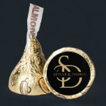 Wedding Monogram Bride And Groom Initials Hershey®'s Kisses®<br><div class="desc">Add a touch of elegance to your celebration with Wedding Monogram Bride And Groom Initials Hershey®'s Kisses®. These personalized candies feature a chic and minimalist wedding monogram, making them the perfect addition to any black and gold wedding theme. Each Hershey®'s Kiss® is adorned with simple, modern typography showcasing the bride...</div>
