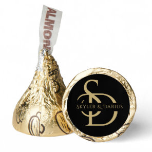 Wedding Monogram Bride And Groom Initials Hershey®'s Kisses®