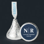 Wedding Monogram Bride And Groom Initials Hershey®'s Kisses®<br><div class="desc">Celebrate your special day with our Navy Blue and White Wedding Monogram Bride And Groom Initials Hershey's Kisses. These delectable chocolates feature a minimalist wedding monogram design, perfect for couples seeking a chic and elegant touch for their celebration. With bride and groom initials showcased in simple typography, these chocolates add...</div>