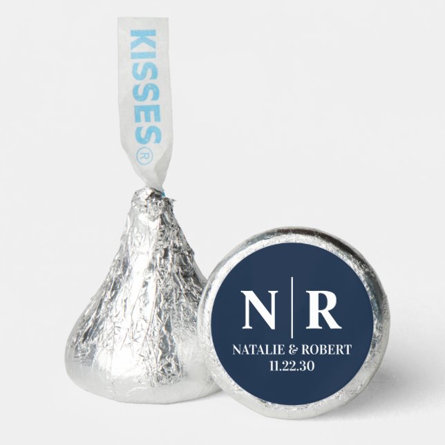 Wedding Monogram Bride And Groom Initials Hershey®'s Kisses® (Front)