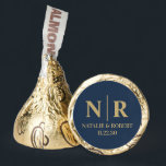 Wedding Monogram Bride And Groom Initials Hershey®'s Kisses®<br><div class="desc">Elevate your wedding celebration with our Minimalist Navy Blue and Gold Wedding Monogram Hershey's Kisses, the perfect blend of elegance and sweetness for your special day! Designed with the utmost attention to detail, these Hershey's Kisses feature a minimalist wedding monogram that showcases the bride and groom's initials in a chic...</div>