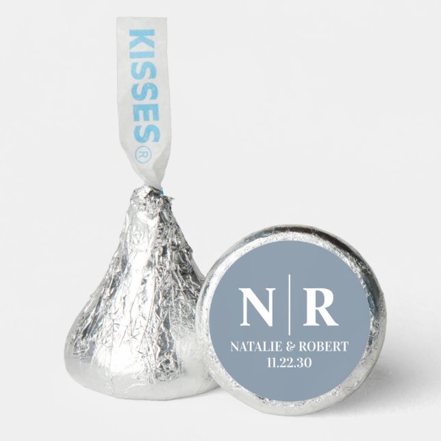 Wedding Monogram Bride And Groom Initials Hershey®'s Kisses® (Front)