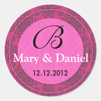 Wedding Monogram Bride Groom Date Envelope Seal