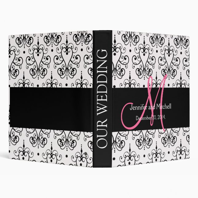 Wedding Monogram Chandeliers Planner Binders (Background)