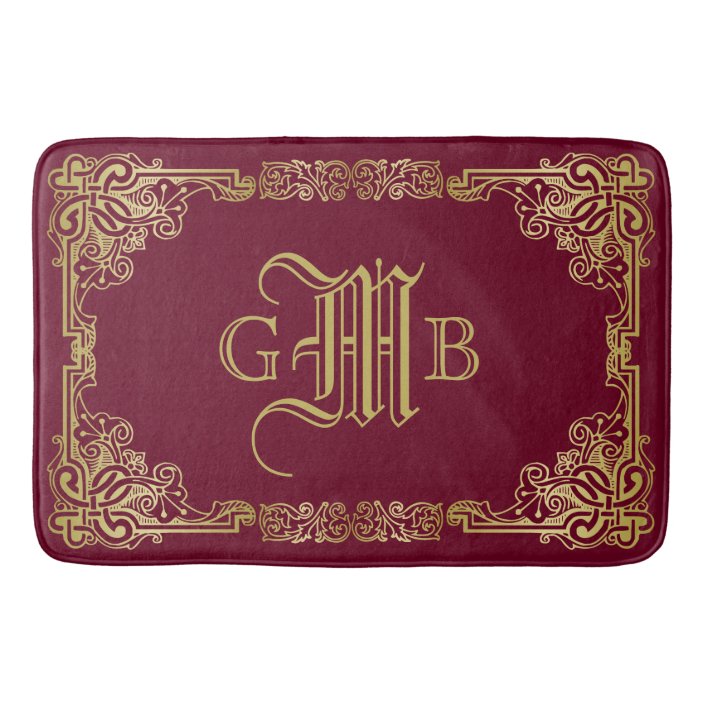 burgundy bath mat